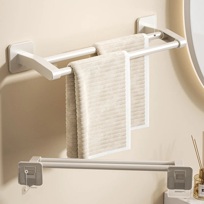 Self-adhesive home bathroom towel holder without drilling