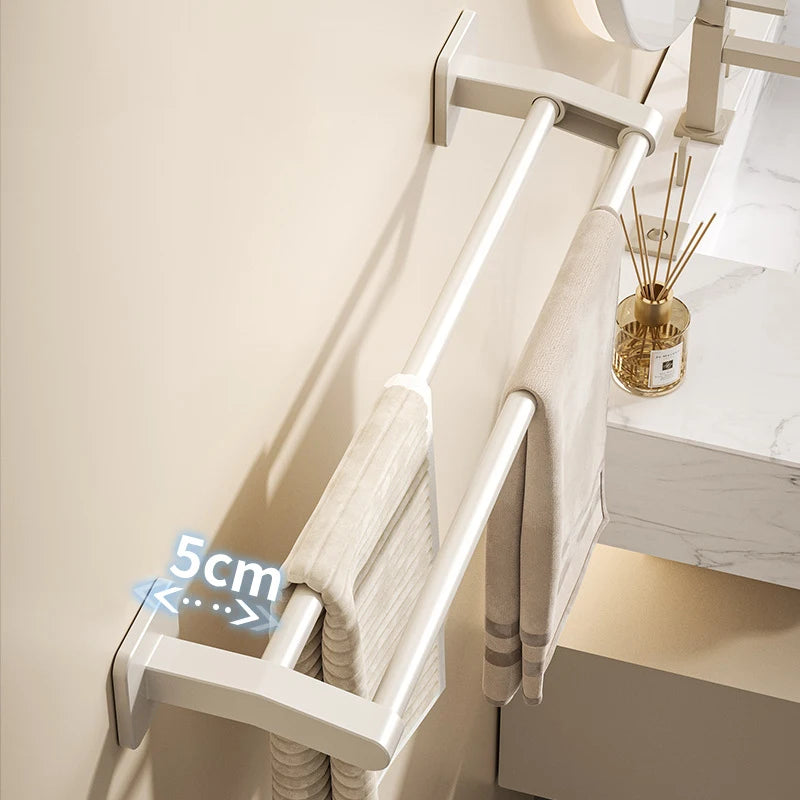 Self-adhesive home bathroom towel holder without drilling