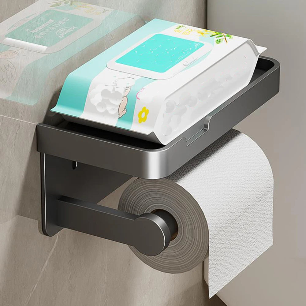 Wall-mounted aluminum alloy paper holder