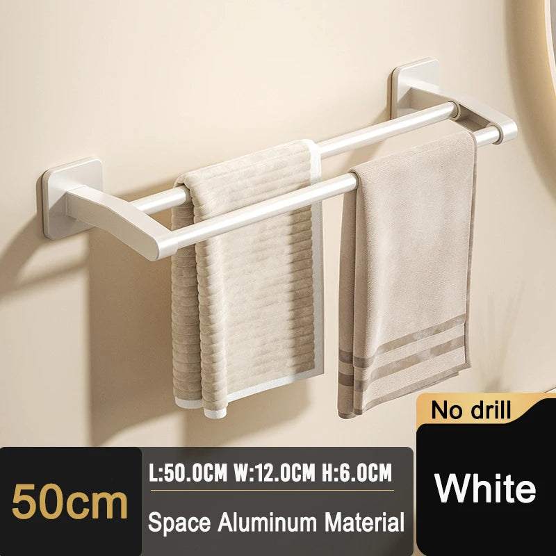 Self-adhesive home bathroom towel holder without drilling