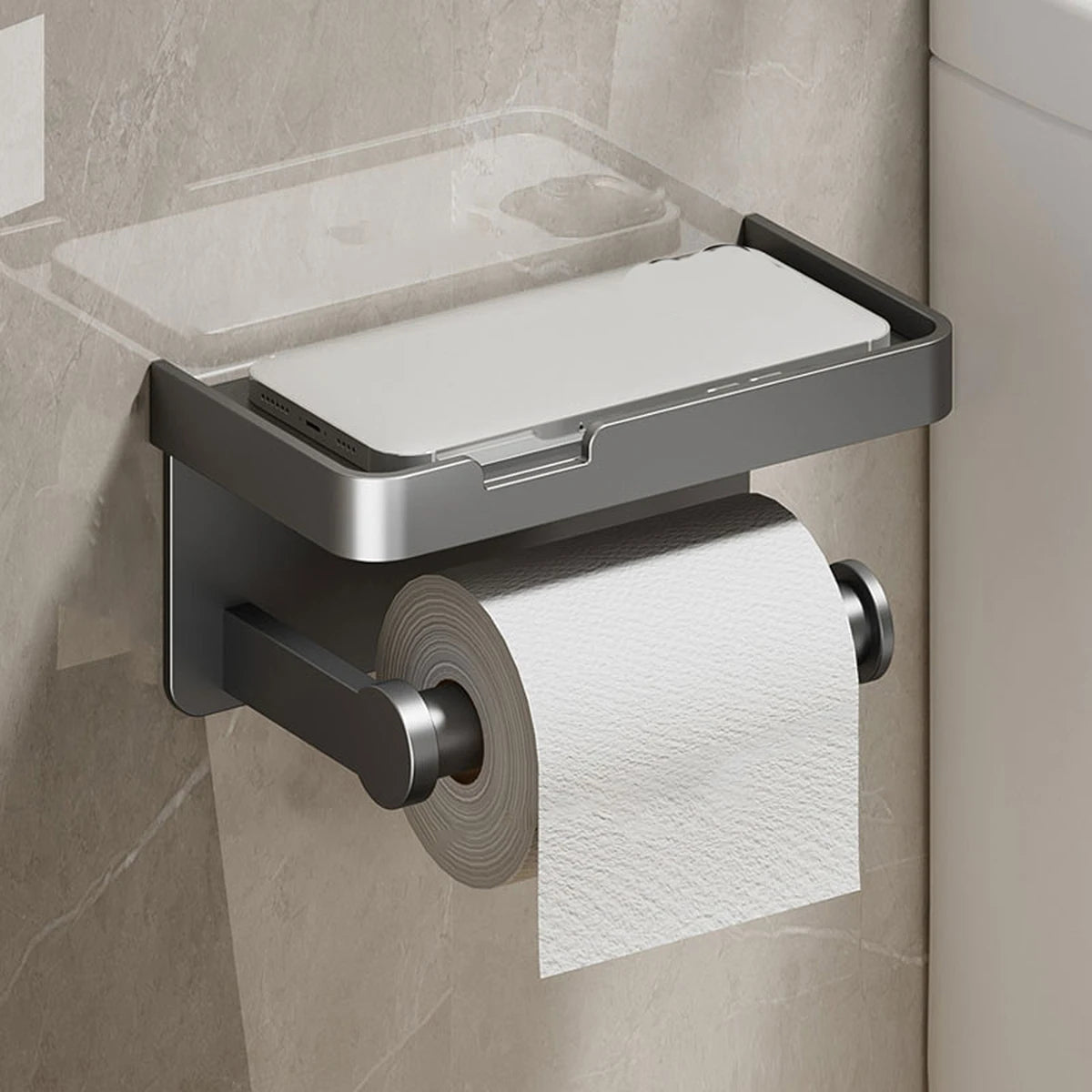 Wall-mounted aluminum alloy paper holder