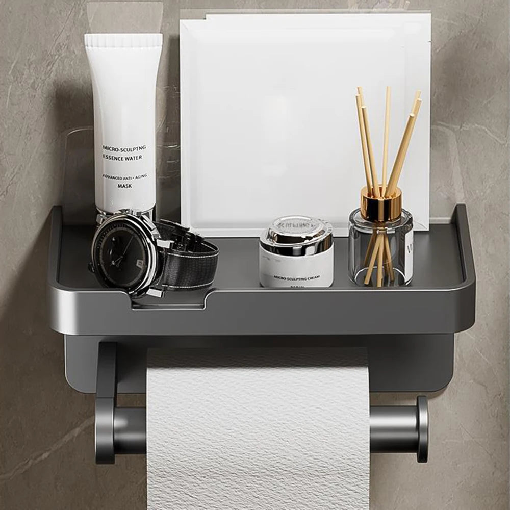 Wall-mounted aluminum alloy paper holder