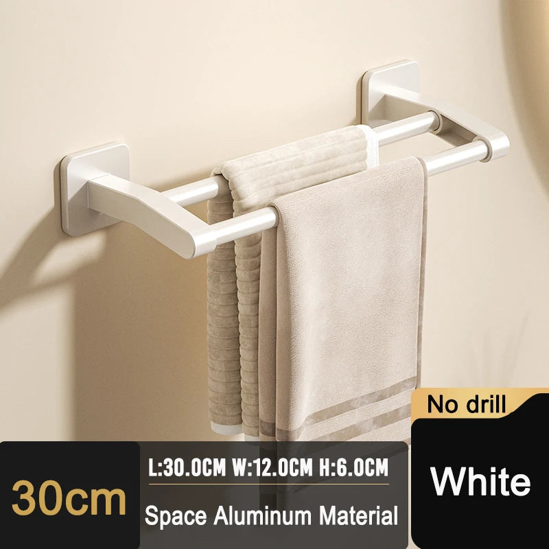 Self-adhesive home bathroom towel holder without drilling