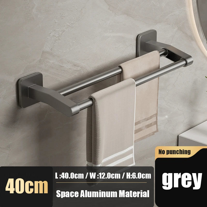 Self-adhesive home bathroom towel holder without drilling