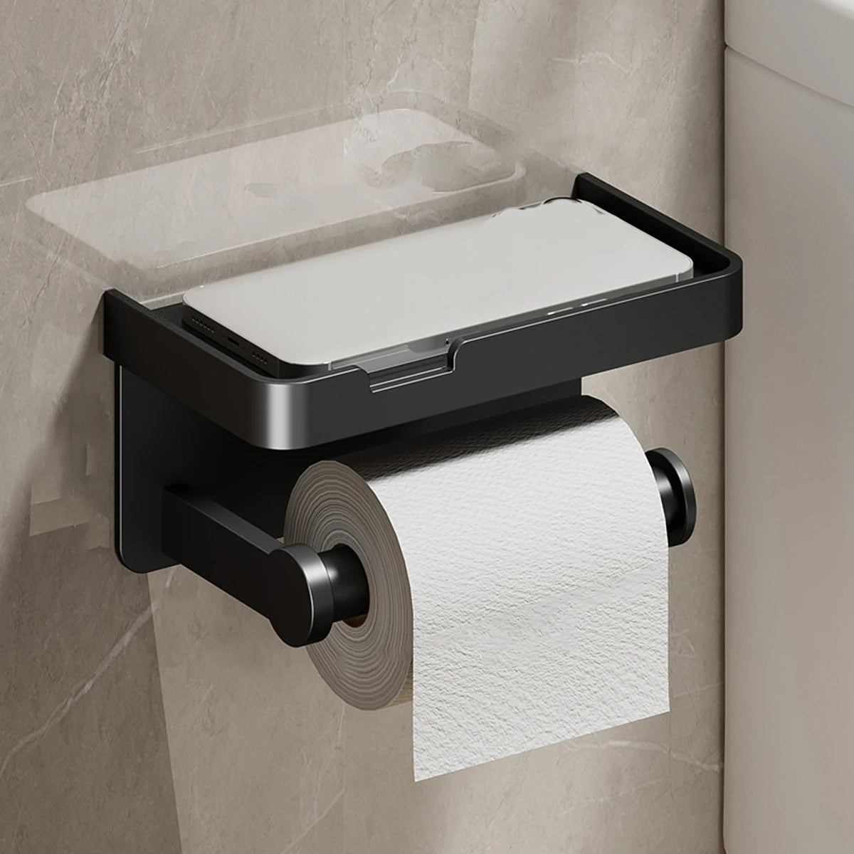 Wall-mounted aluminum alloy paper holder