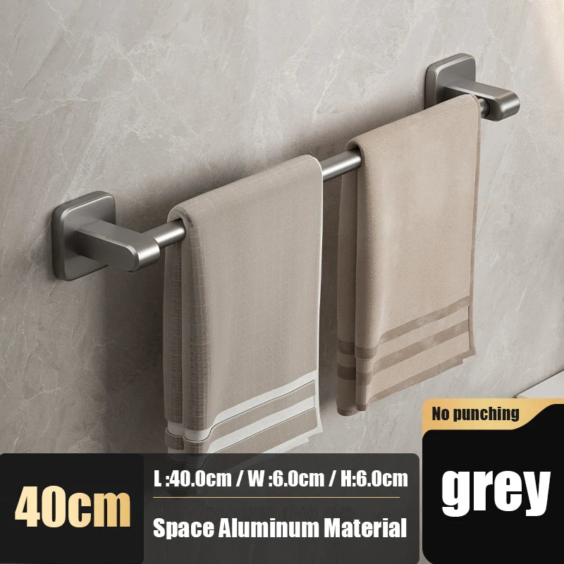 Self-adhesive home bathroom towel holder without drilling