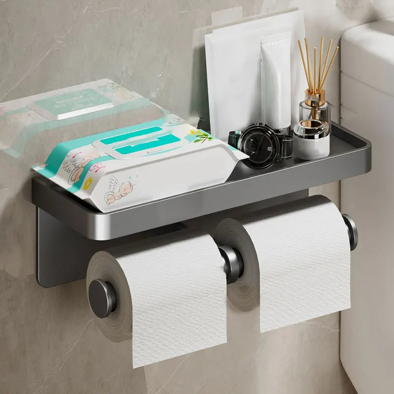 Wall-mounted aluminum alloy paper holder