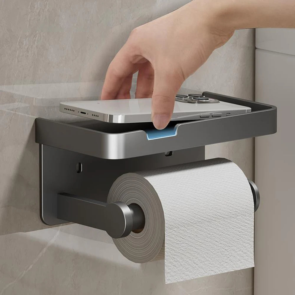 Wall-mounted aluminum alloy paper holder