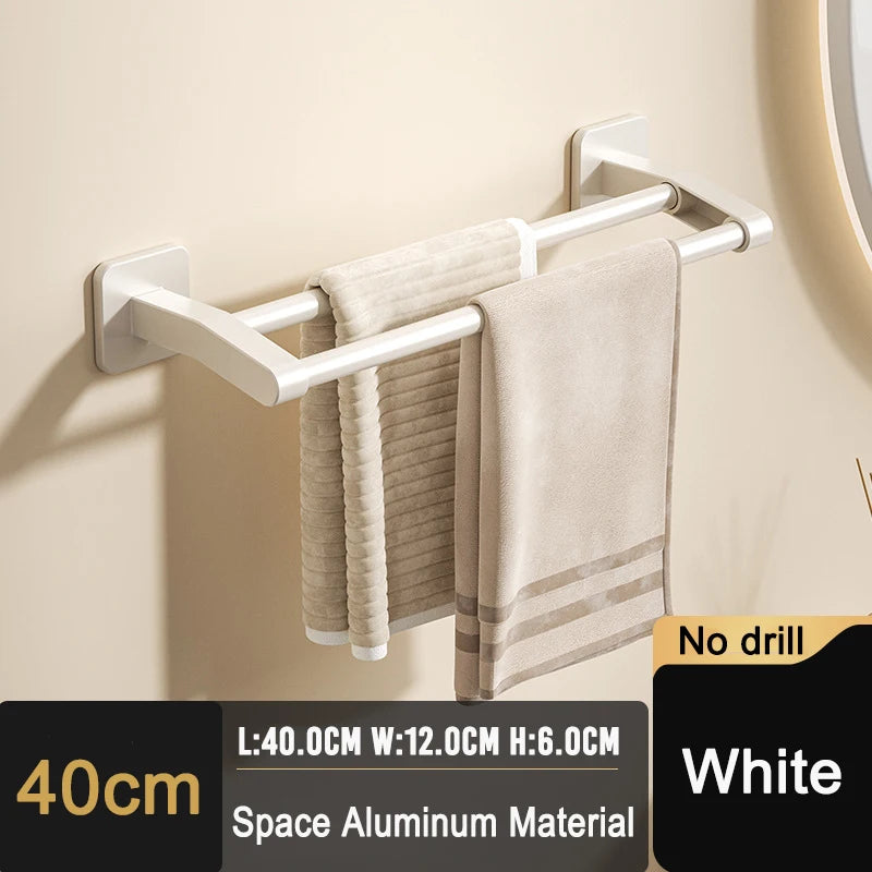 Self-adhesive home bathroom towel holder without drilling