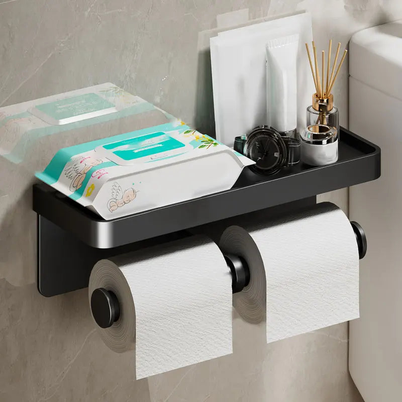 Wall-mounted aluminum alloy paper holder