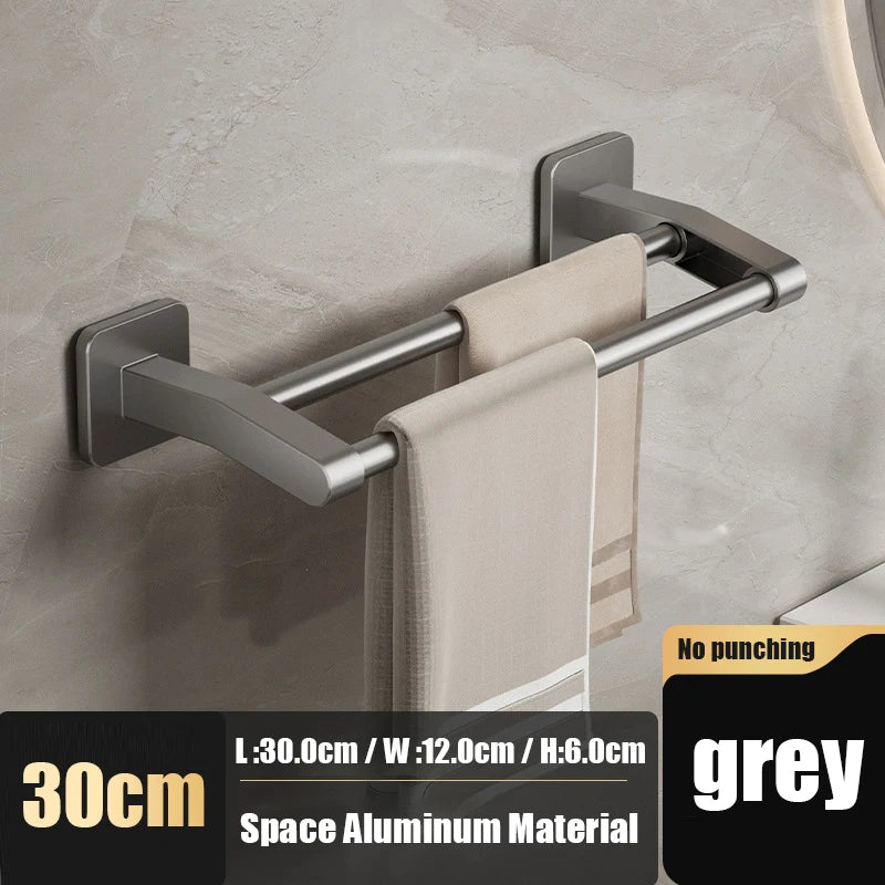 Self-adhesive home bathroom towel holder without drilling