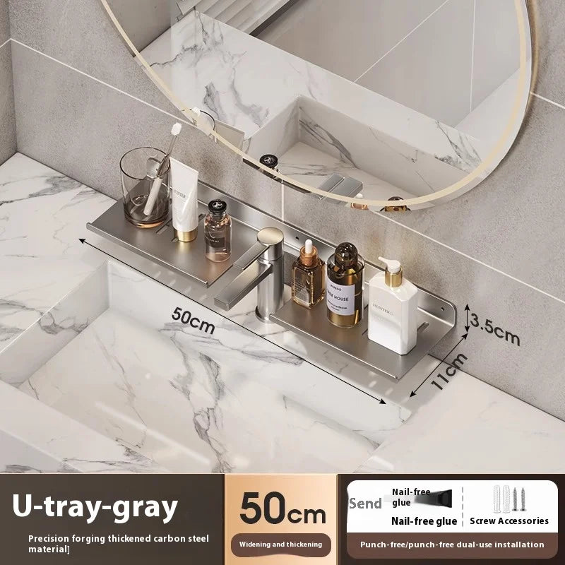 Bathroom storage shelf, washbasin shelf,