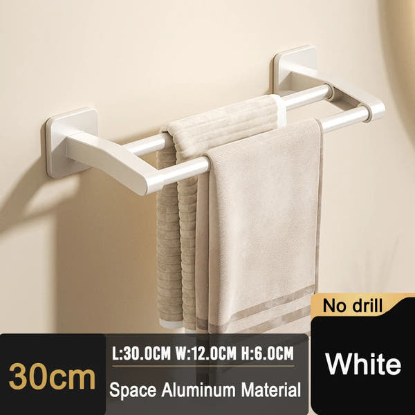 Self-adhesive home bathroom towel holder without drilling